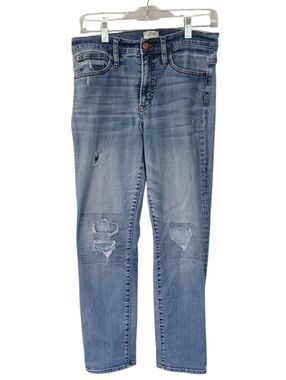 J. Crew Vintage Straight Light Blue Distressed Jeans Size 29